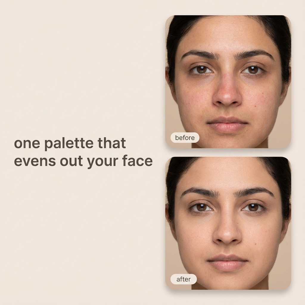 LumiTone - 4 in 1 Undereye and Cheek Palette (+ Applicator Kit Free)