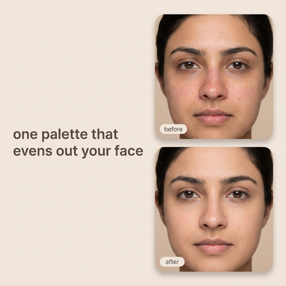 LumiTone - 4 in 1 Undereye and Cheek Palette (+ Applicator Kit Free)