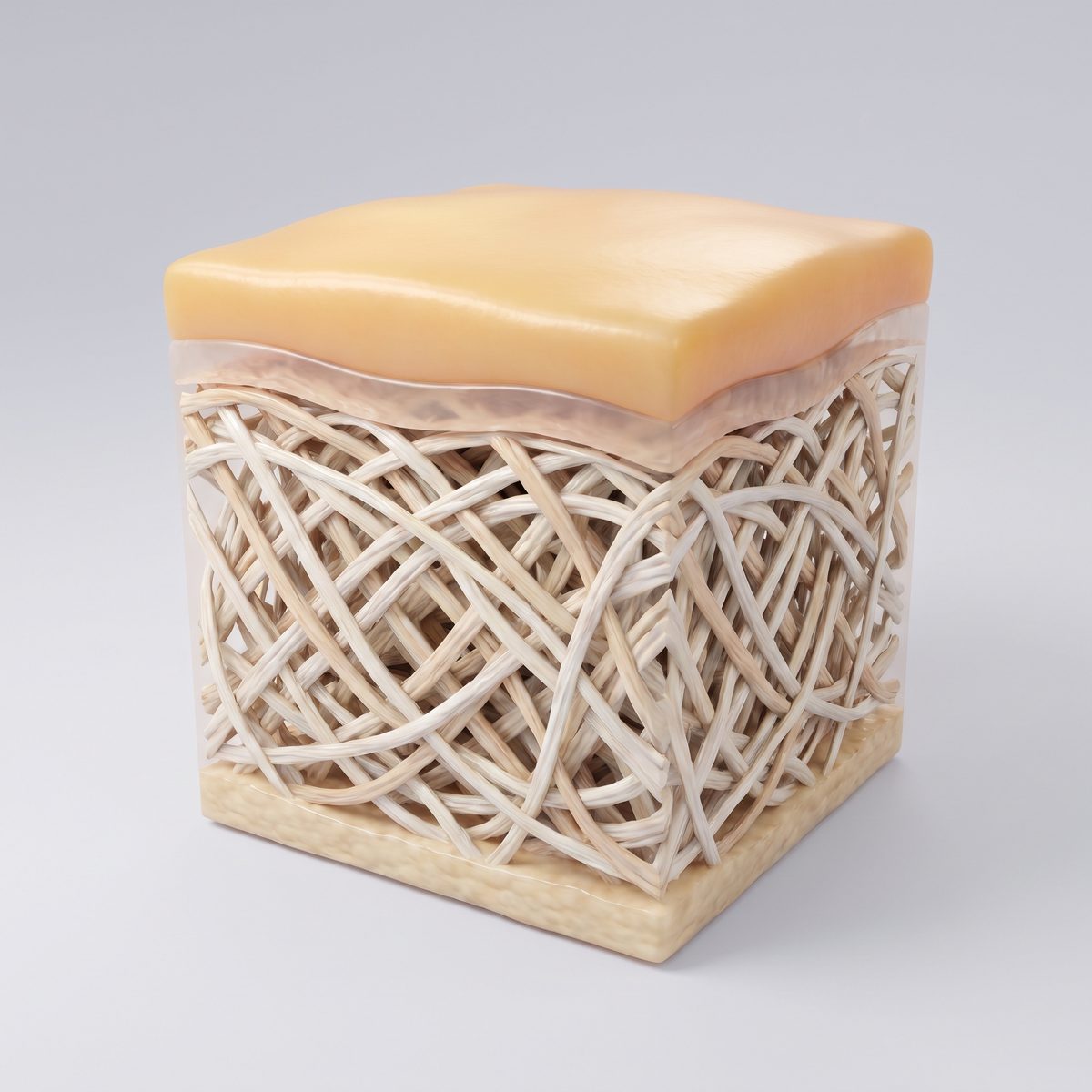 Firm collagen mesh